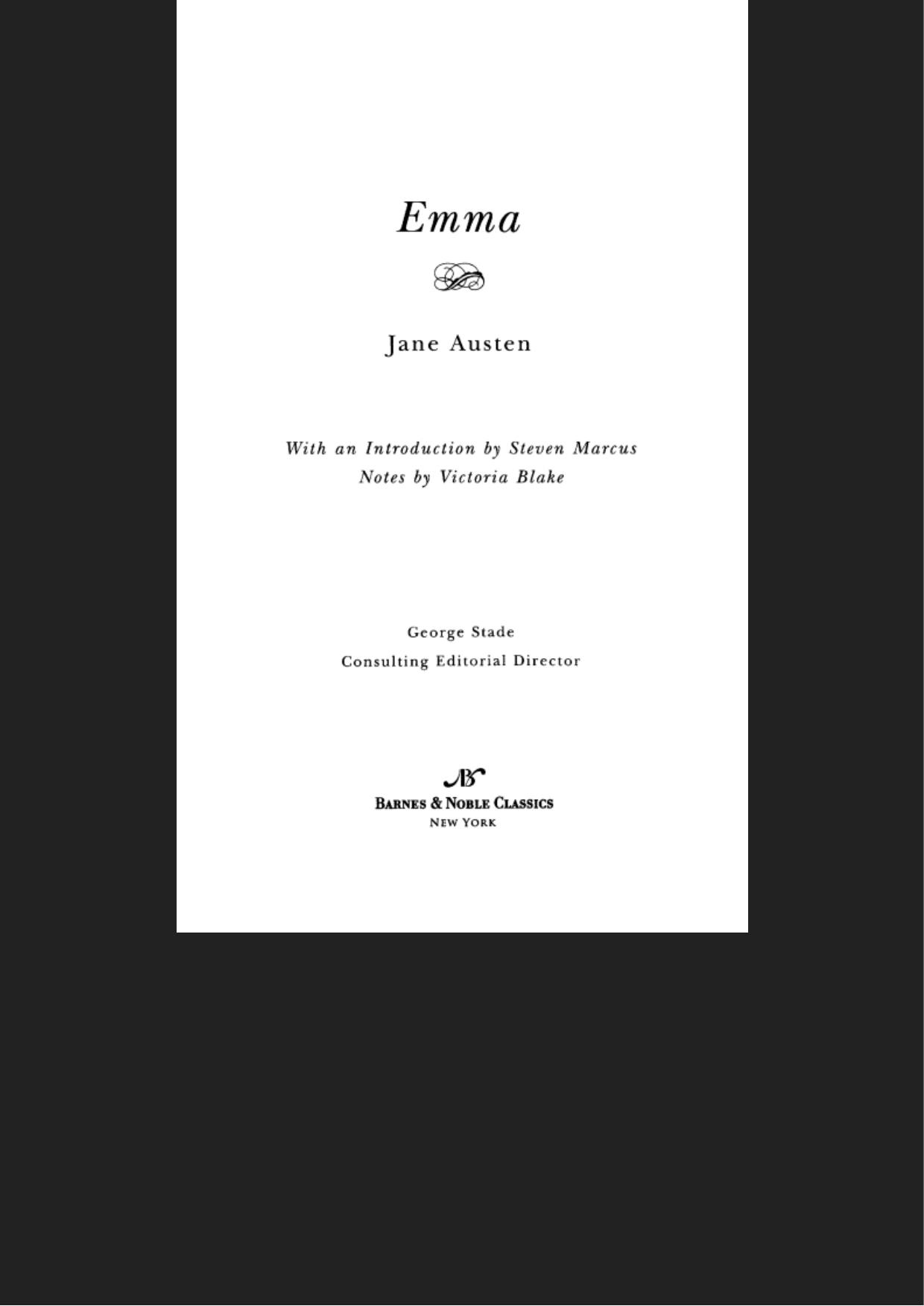 Emma (Barnes & Noble Classics Series)